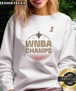 Good Las Vegas Aces 2025 WNBA Finals Champion Sweatshirt showcasing team pride and celebration for fans.