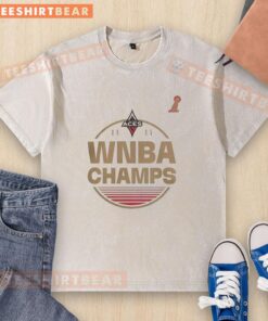 Good Las Vegas Aces 2025 WNBA Finals Champion washed t-shirt featuring team logo and celebratory design.