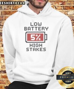 Good Low Battery 5 High Stakes Hoodie featuring a stylish design and vibrant colors, perfect for casual wear.
