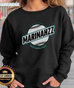 Good Marinahzz Seattle Mariners sweatshirt featuring team colors and logo, perfect for Seattle sports fans.