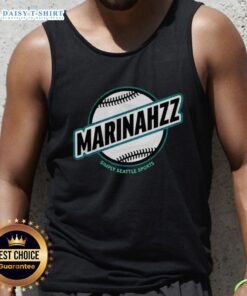 Seattle Mariners tank top featuring 'Good Marinahzz' design, perfect for fans and summer sports events in Seattle.