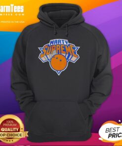 Good Marty Supreme New York Knicks Logo Parody Hoodie featuring a unique design and vibrant colors for sports fans.