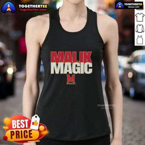 Good Maryland Terrapins football tank top featuring Malik Washington design, perfect for fans and game day wear.