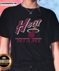 Vintage Miami Heat Fly By Ladies Tee featuring bold graphics and stylish design, perfect for basketball fans.