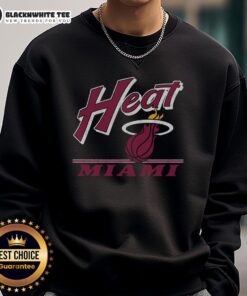 Vintage Miami Heat fly-by sweatshirt featuring bold team graphics, perfect for fans and collectors.