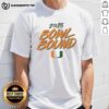 Good Miami Hurricanes Football 2025 Bowl Bound T-Shirt featuring vibrant team colors and bold graphics for fans.