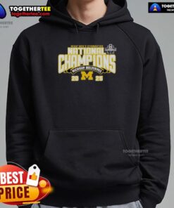 Good Michigan Wolverines 2025 NCAA Men's Gymnastics National Champions hoodie featuring team logo and vibrant colors.