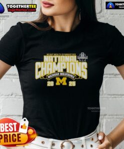 Good Michigan Wolverines 2025 NCAA Men's Gymnastics National Champions Ladies Tee showcasing team pride and athletic spirit.