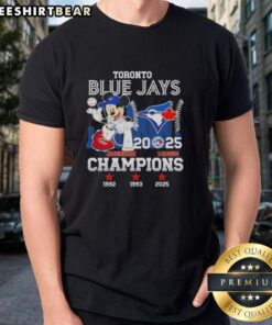 Good Mickey Toronto Blue Jays 2025 American League Champions 3X Times T-Shirt featuring team logo and championship design.