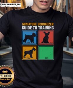 Good Miniature Schnauzer Guide To Training T-Shirt featuring playful graphics and training tips for Schnauzer owners.