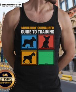 Good Miniature Schnauzer Guide to Training tank top featuring a cute Schnauzer graphic, perfect for dog lovers.