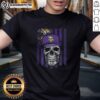 Good Minnesota Vikings NFL Skull American Flag football lover t-shirt design featuring bold graphics and patriotic colors.