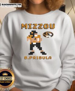 Good Missouri Tigers Football Beau Pribula retro baller pixel sweatshirt in vibrant colors, perfect for team fans.