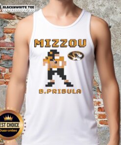 Retro Baller Pixel Tank Top featuring Beau Pribula and Good Missouri Tigers Football design for fans.