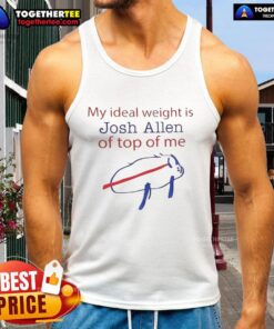 Josh Allen Buffalo Bills tank top showcasing my ideal weight and team spirit, perfect for fans and fitness enthusiasts.