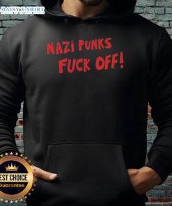 Good Nazi Punks Fck Off Hoodie featuring bold graphic design, ideal for expressing anti-fascism and punk fashion style.
