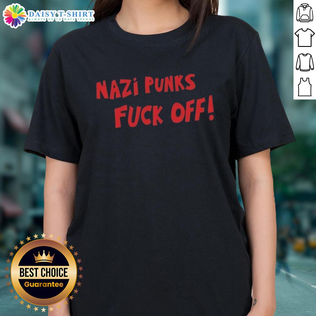 Good Nazi Punks Fck Off Ladies Tee Good Nazi Punks F*ck Off Ladies Tee featuring bold graphic design, perfect for punk fashion enthusiasts and protest wear.
