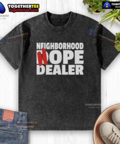Good Neighborhood Hope Dealer washed t-shirt featuring a vibrant, uplifting design, perfect for casual wear and spreading positivity.