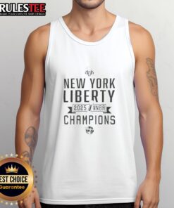 2025 WNBA Champions New York Liberty tank top showcasing team pride and style for fans.