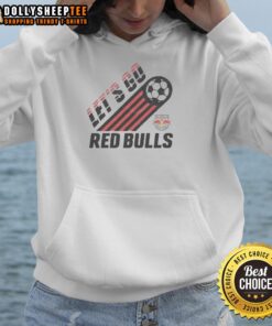 Good New York Red Bulls Let's Go Hoodie in red and black, perfect for fans cheering on their team.