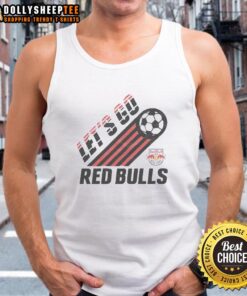 Good New York Red Bulls Let's Go tank top featuring team colors and logo, perfect for fans and game day attire.