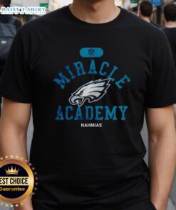 Good NFL Philadelphia Eagles Miracle Academy Nahmias T-Shirt featuring vibrant team colors and logo design for fans.