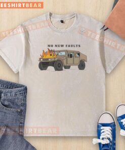 Good No New Faults Washed T-Shirt in soft cotton fabric, featuring a stylish design and comfortable fit for everyday wear.