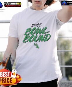 Good North Texas Mean Green Bowl Bound 2025 T-Shirt featuring bold team colors and graphics for fans celebrating the season.