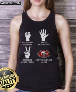 Alt Text: Good Nothing Beats San Francisco 49ers football logo on a stylish tank top, perfect for casual game day wear.