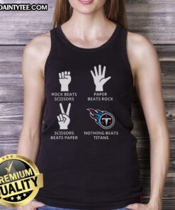 Alt Text: Good Nothing Beats Tennessee Titans Football Logo Tank Top featuring a vibrant Titans logo on a stylish design.