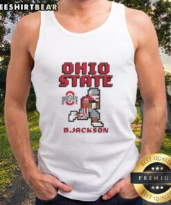 Good Ohio State Buckeyes Football Bo Jackson Retro Baller Tank Top featuring vibrant team colors and classic design.