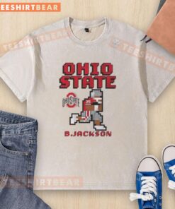 Good Ohio State Buckeyes Football Bo Jackson Retro Baller Washed T-Shirt featuring vintage design and classic fit.