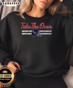 Alt Text: Good Ole Miss Football Take The Over Sweatshirt in navy blue, perfect for game day attire and showing team spirit.