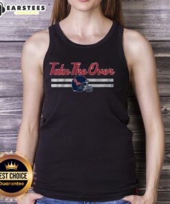 Good Ole Miss Football Take The Over Tank Top featuring bold graphics, perfect for game day attire and football fans.