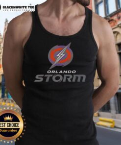 Good Orlando Storm Football Logo Tank Top featuring vibrant team colors and logo, perfect for game day wear.