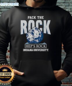 Alt Text: Good Pack The Rock Indiana Hoosiers hoodie featuring vibrant colors and logo, perfect for fans and game day wear.