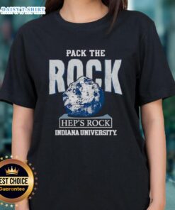 Good Pack The Rock Indiana Hoosiers Ladies Tee shirt featuring vibrant team colors and logo, perfect for fans.