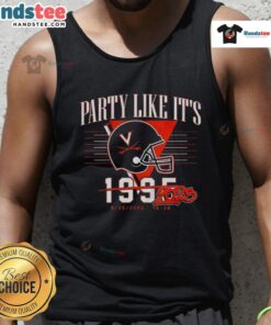 Virginia Cavaliers football tank top featuring 'Good Party Like It's 2025' design, perfect for game day attire.