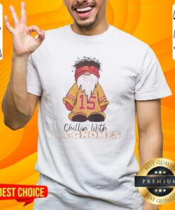 Patrick Mahomes Kansas City Chiefs t-shirt featuring a fun gnome design, perfect for fans and casual wear.