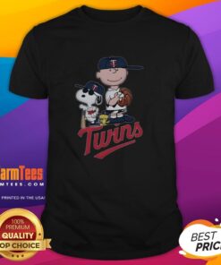 Good Peanuts Characters Minnesota Twins T-Shirt featuring iconic Peanuts designs and vibrant team colors for fans.