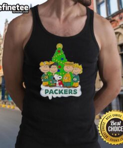 Good Peanuts Characters X Green Bay Packers Christmas tank top featuring festive designs and team spirit for the holidays.