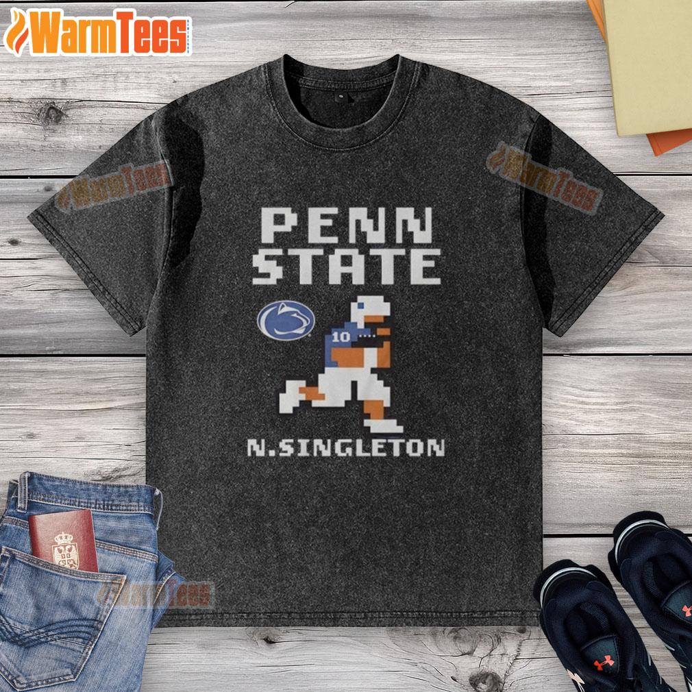 good-penn-state-nittany-lions-nicholas-singleton-football-washed-t-shirt Good Penn State Nittany Lions Nicholas Singleton football washed t-shirt in blue, perfect for game day or casual wear.