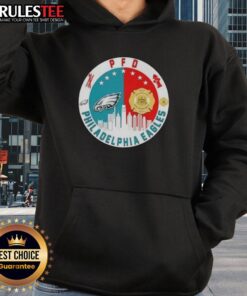 Men's Good PFD Philadelphia Eagles Football Skyline Hoodie showcasing team spirit and urban style in vibrant colors.