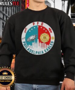 Good PFD Philadelphia Eagles Football Skyline Sweatshirt showcasing team pride with a city skyline design.