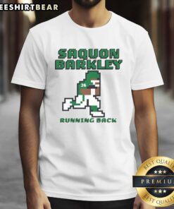 Good Philadelphia Eagles Saquon Barkley Running Back Pixel T-Shirt design featuring vibrant graphics and team colors.