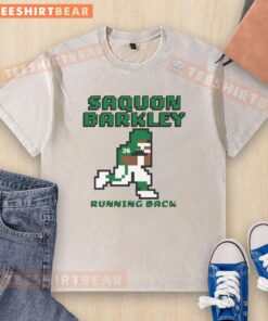 Good Philadelphia Eagles Saquon Barkley Running Back Pixel Washed T-Shirt featuring vibrant team colors and logo.