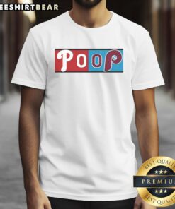 Good Philadelphia Phillies Poop Game Logo T-Shirt featuring a fun graphic for baseball fans and collectors.