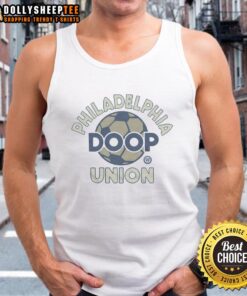 Good Philadelphia Union Doop Tank Top featuring team colors and logo, perfect for summer soccer fans.