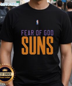Good Phoenix Suns NBA Fear of God Suns T-Shirt featuring bold graphics and a stylish design for fans and collectors.