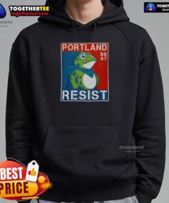 Good Portland Frog 86-47 hoodie in vibrant colors, perfect for stylish streetwear enthusiasts and frog lovers.